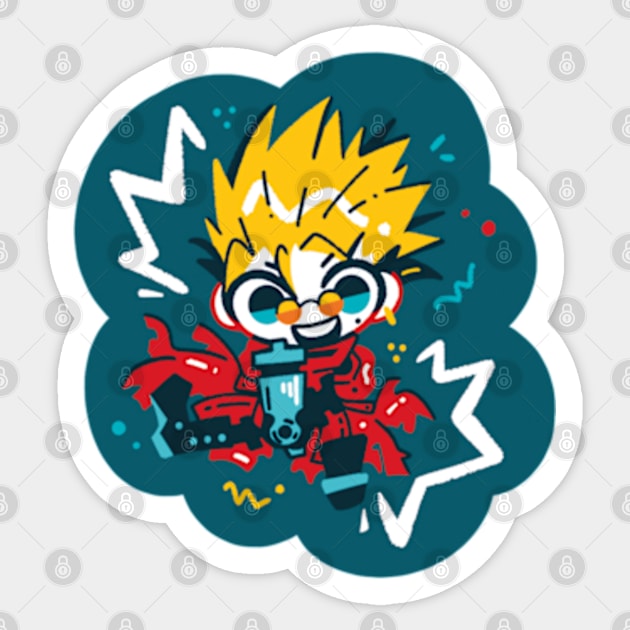 Vash the Stampede Sticker by OkiComa